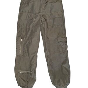 Harper & Ivy Womens Parachute Cargo Pants Tan M Military A1